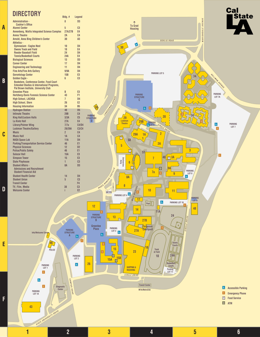 Cal State L.A. campus map