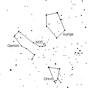 M35 in BinoSky, a guide to astronomy with binoculars.